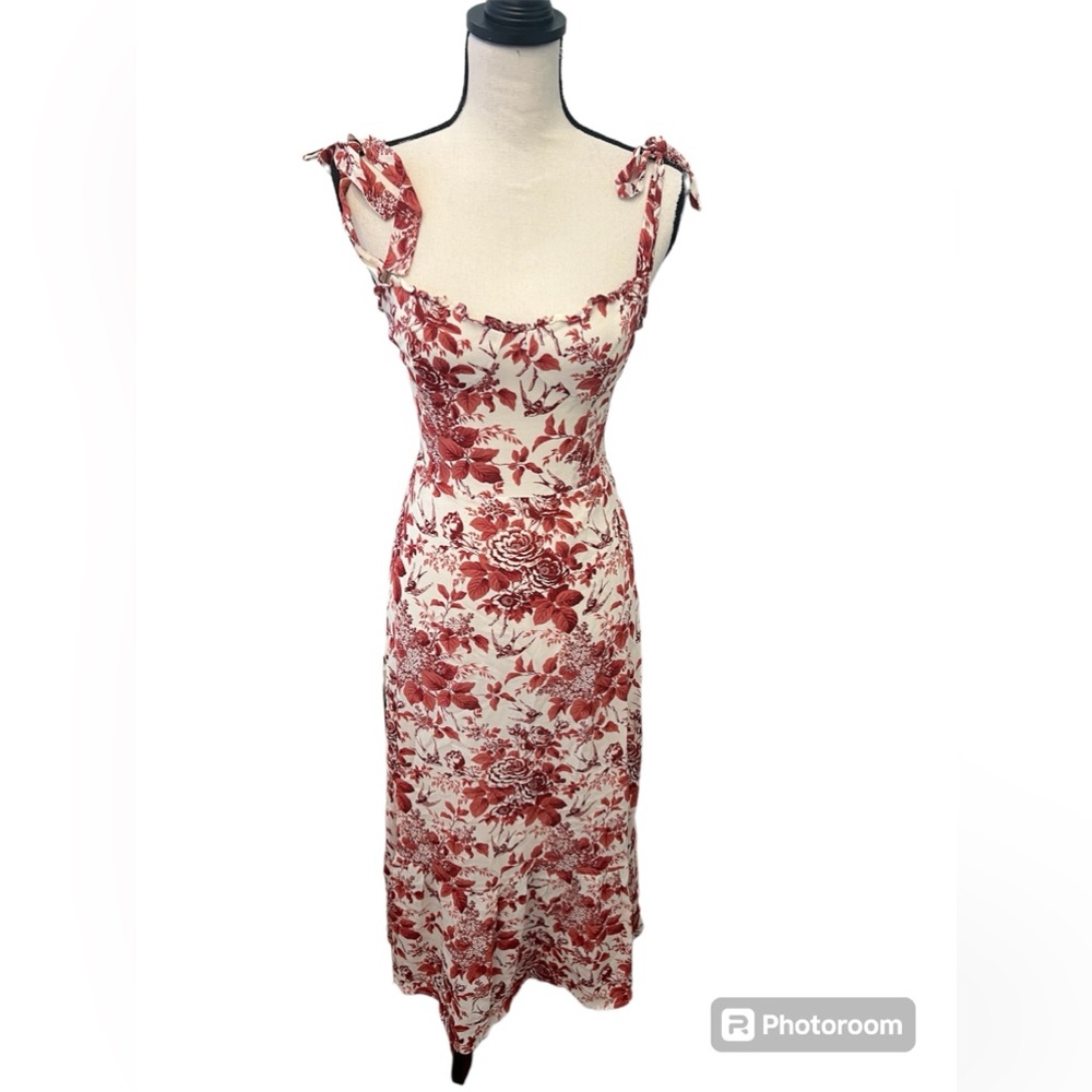Reformation Floral Print Midni Length Dress
